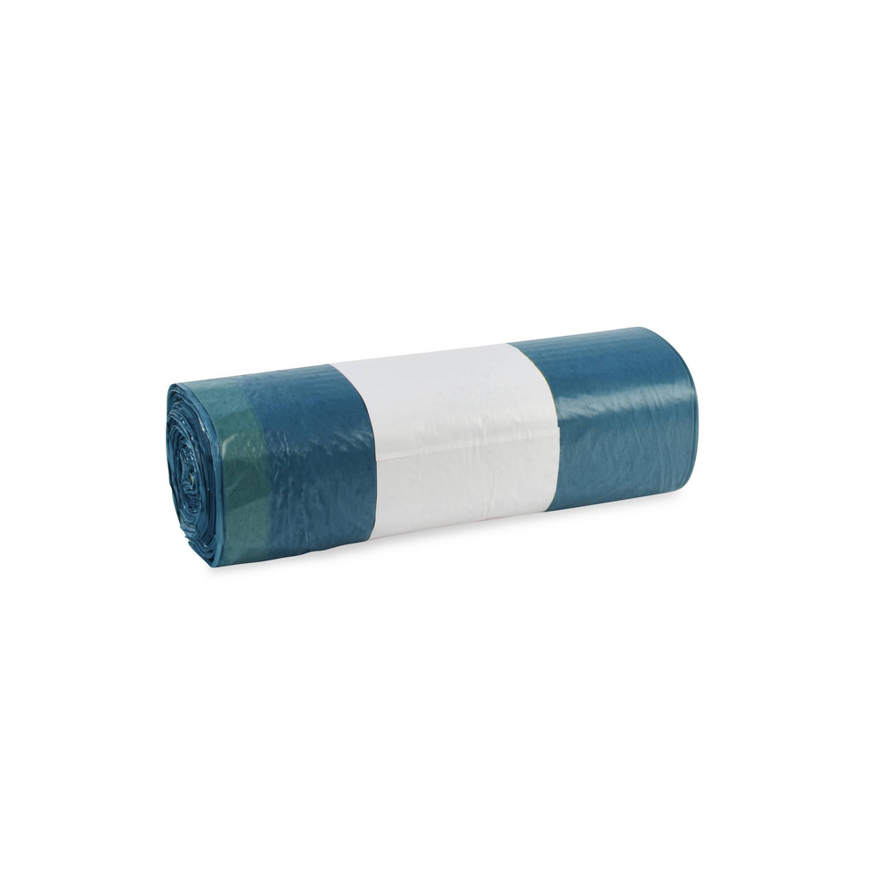 LDPE-Regenerat Zugbandsäcke, blau, - 10 Rollen