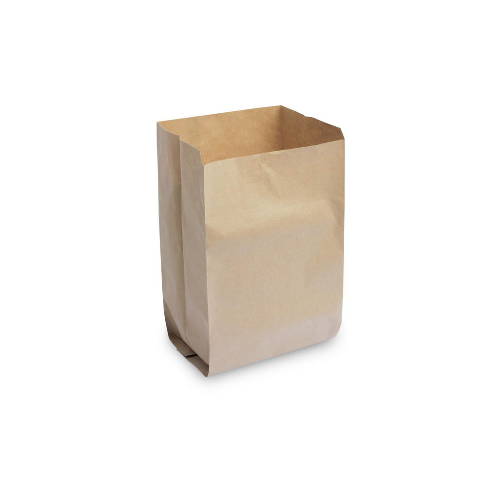 Bio-Papierbeutel, 200+160x360 mm , braun Kraftpapier - 300 Stück