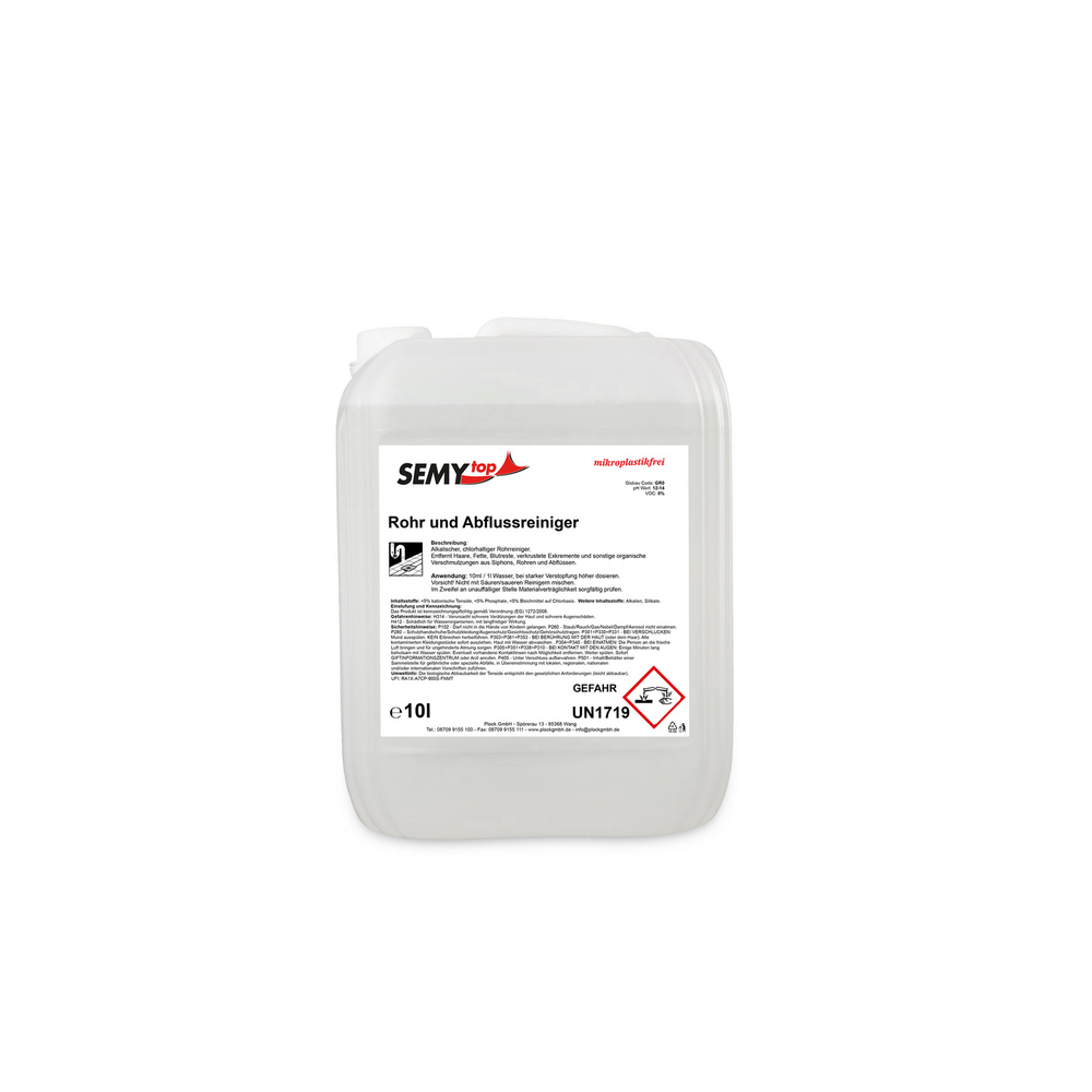 Rohr und Abflussreiniger, Intensiv Reiniger - 10 Liter
