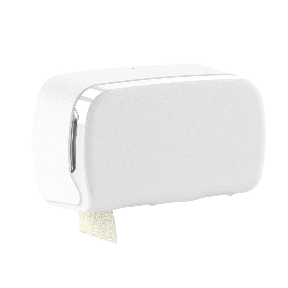 Toilettenpapierspender, für 2 Rollen, weiß matt, Kunststoff - 1 Stück