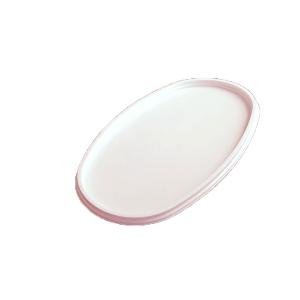 Deckel 156 x 88 mm,  PP, oval, weiß - 50 Stück