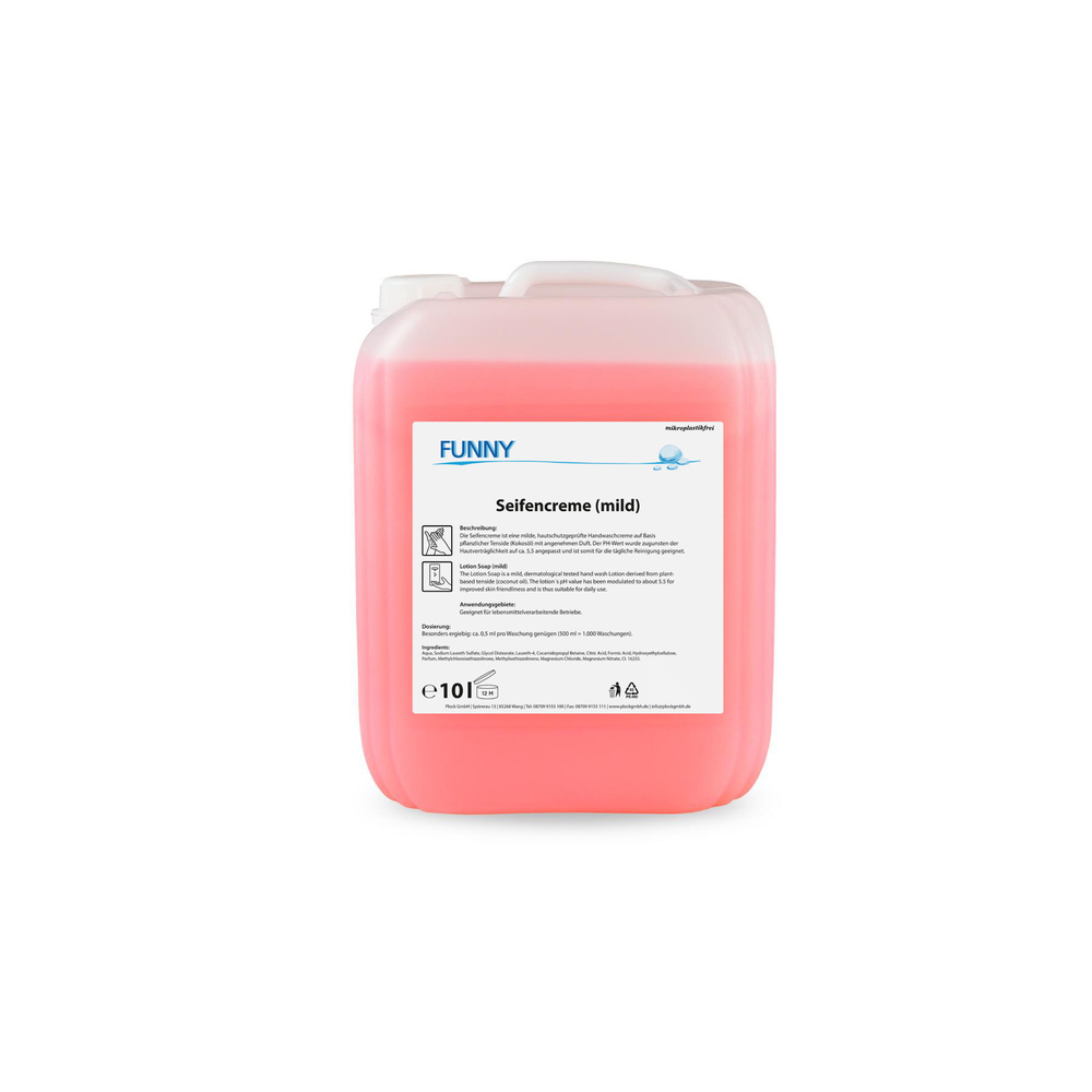 Seifencreme mild, rosa - 10 Liter
