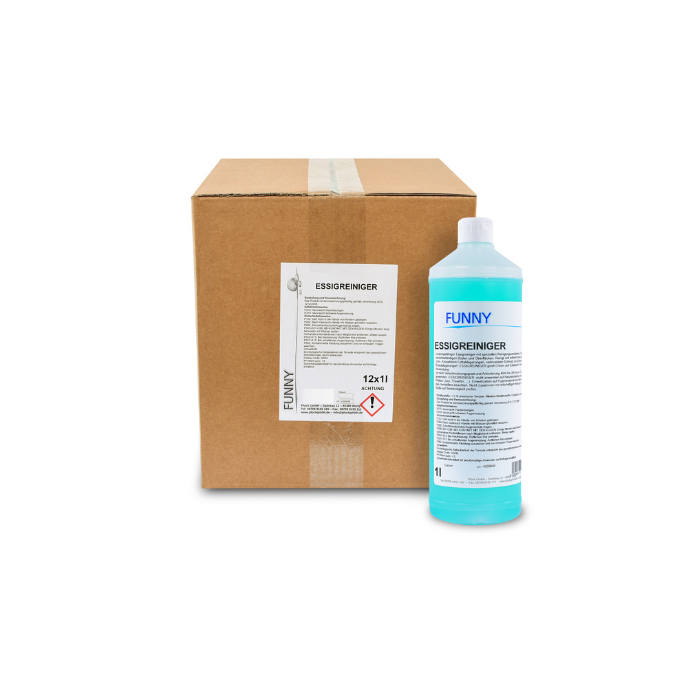 Essigreiniger, 12 x 1 l - 12 Liter