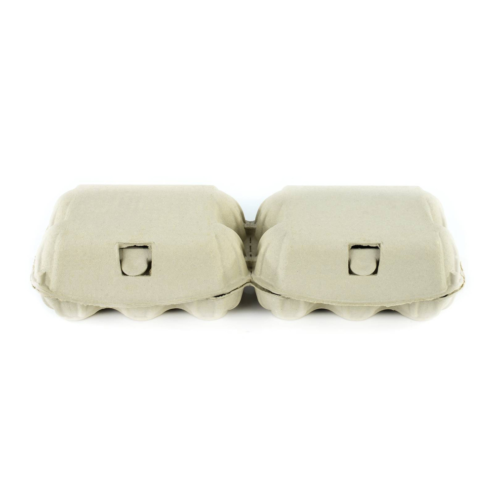 2 x 6er Eierverpackung, uni weiß, Pappe - 60 Stück