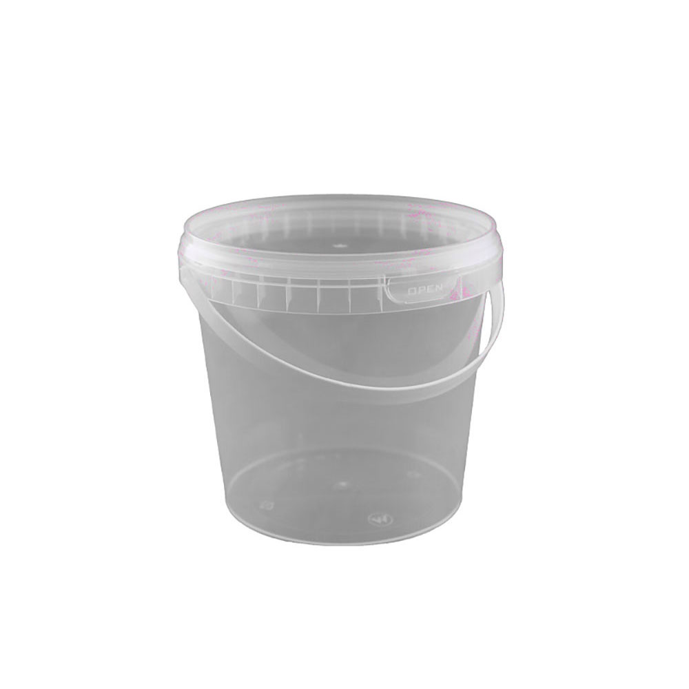 Behälter 1060 ml max., Ø  133 mm, PP, mit Deckel, Originalitätsverschluss, klar - 192 Stück