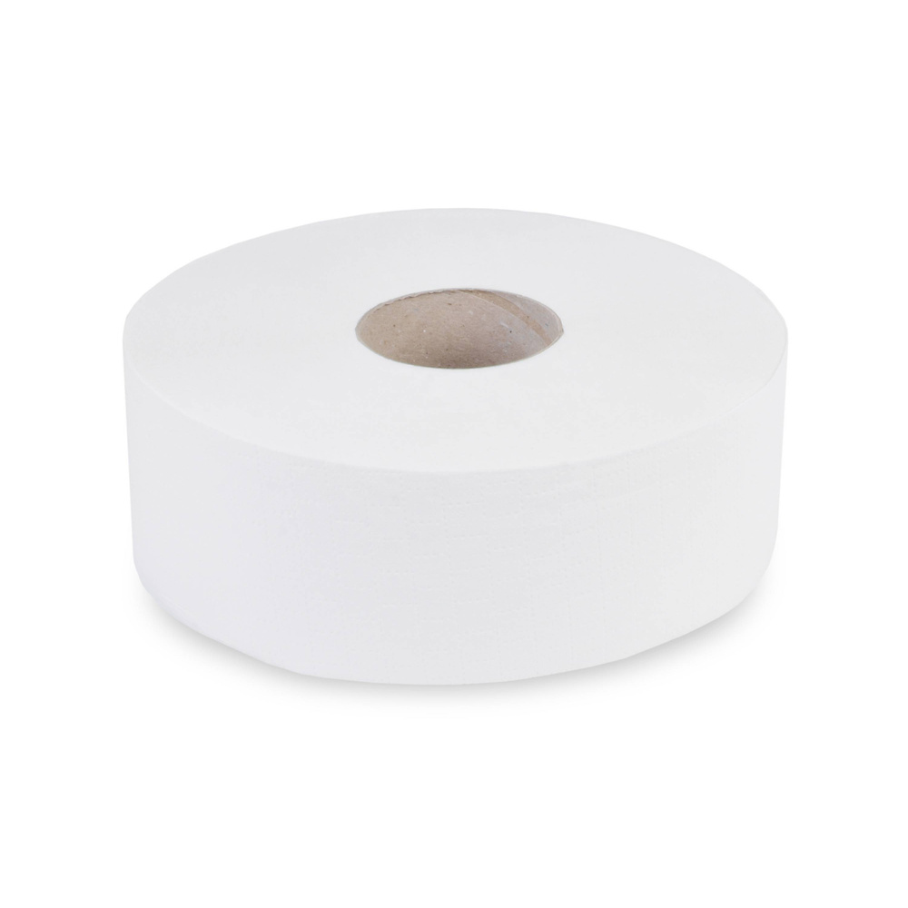 Jumbo-Toilettenpapier, 2-lagig, Zellstoff - 6 Rollen