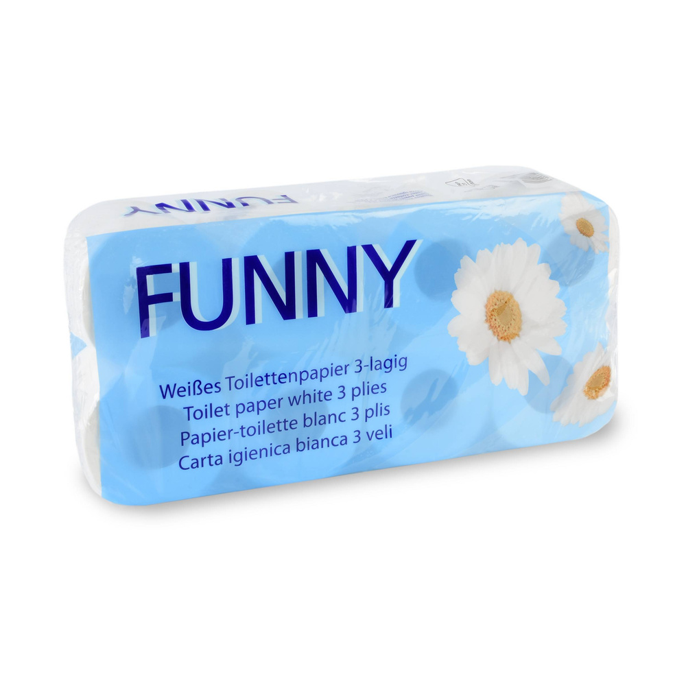 Toilettenpapier 3-lagig, 150 Blatt, Zellstoff - 96 Rollen