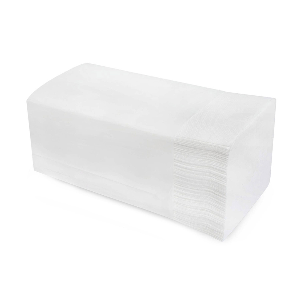 Papierhandtuch, V-Falz, 2-lagig, hochweiß, Zellstoff - 3200 Blatt