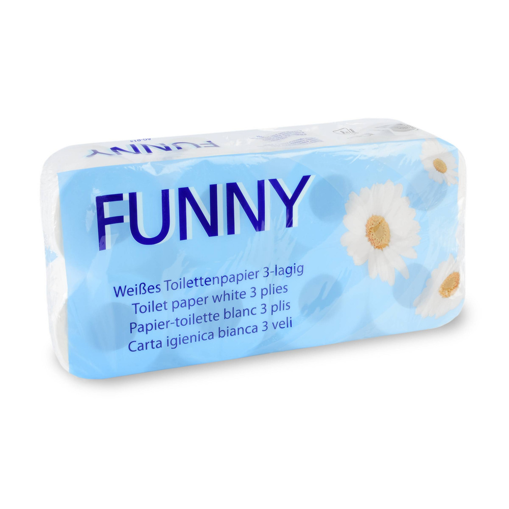 Toilettenpapier 3-lagig, 250 Blatt, Zellstoff - 72 Rollen