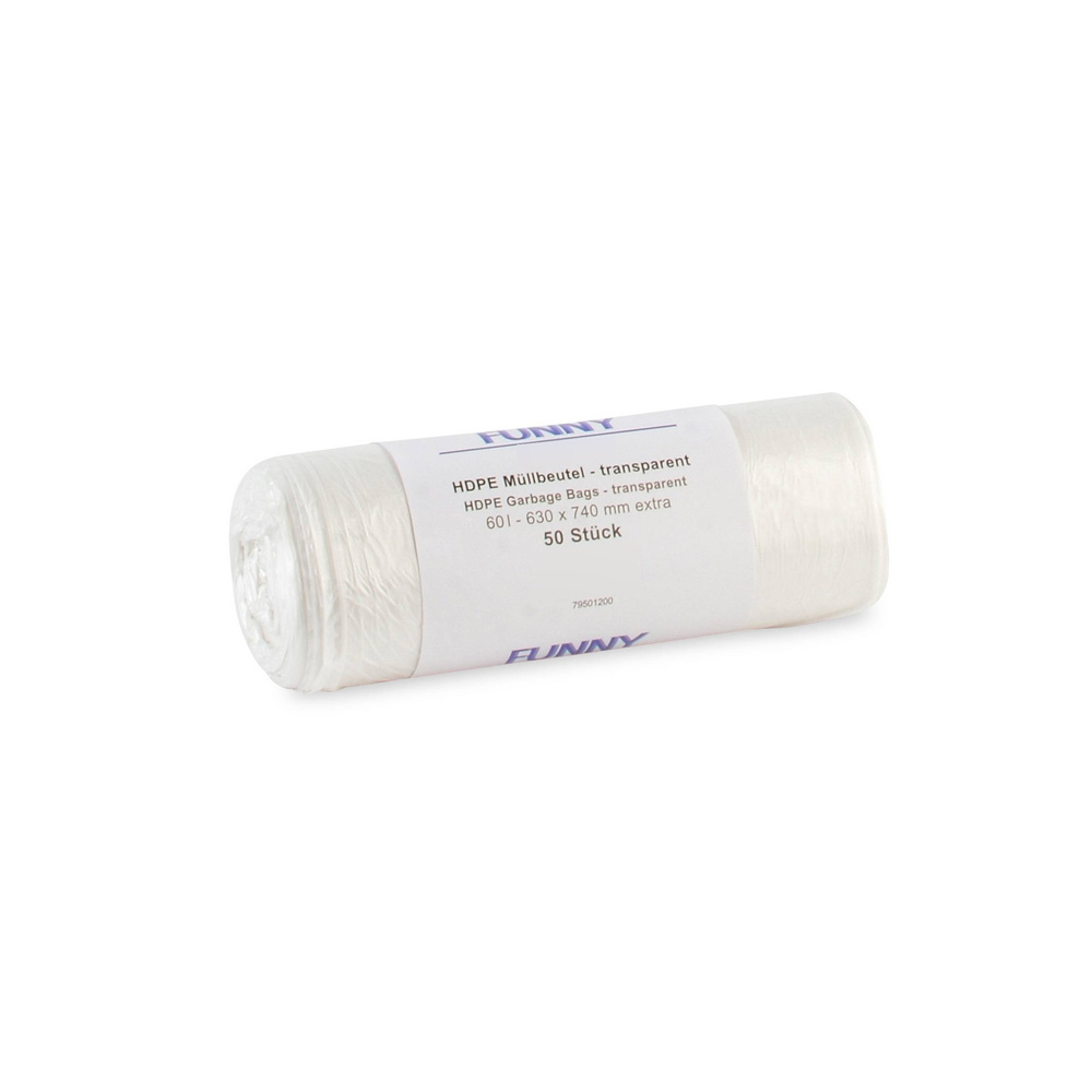 HDPE Müllbeutel, extra, natur, 60 l, - 40 Rollen