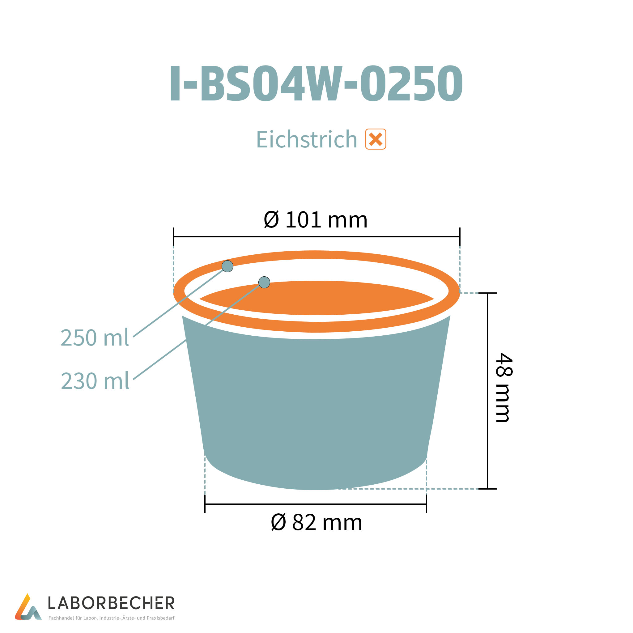 Becher 250, Ø101 x 48, PP, weiß - 1000 Stück