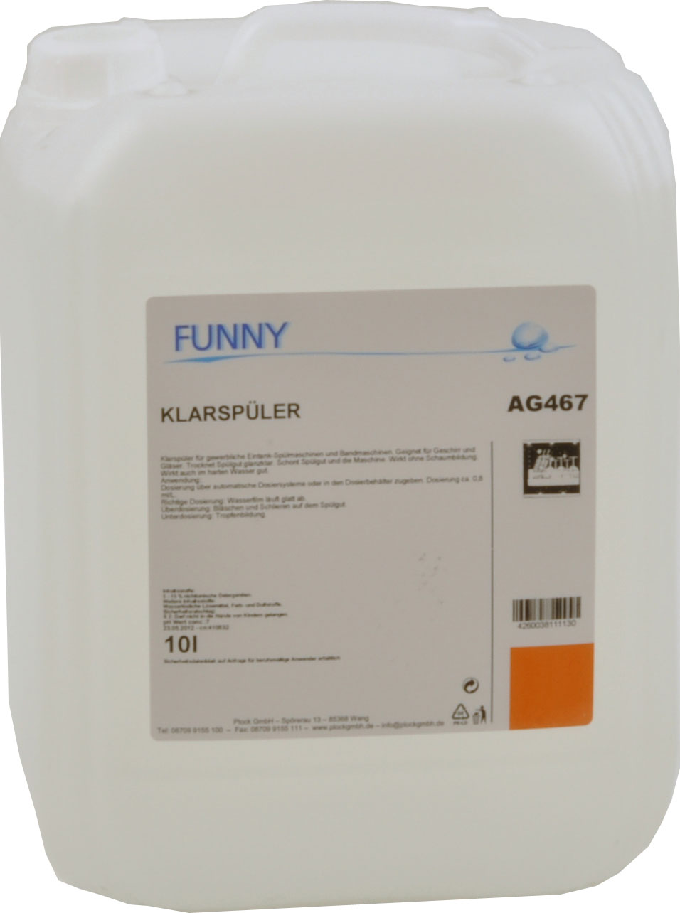 Klarspüler für Spülmaschinen 10 l (1 Kanister)