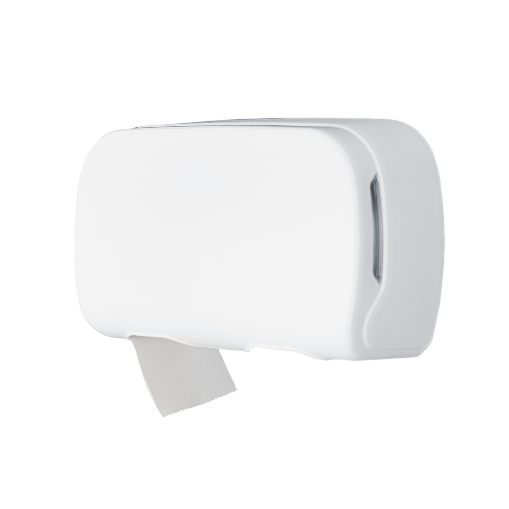 Toilettenpapierspender, für 2 Rollen, weiß matt, Kunststoff - 1 Stück