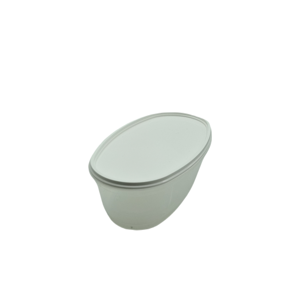 Behälter 390 ml max., L 156 x B 88 x H 54 mm,  PP, oval, klar - 50 Stück