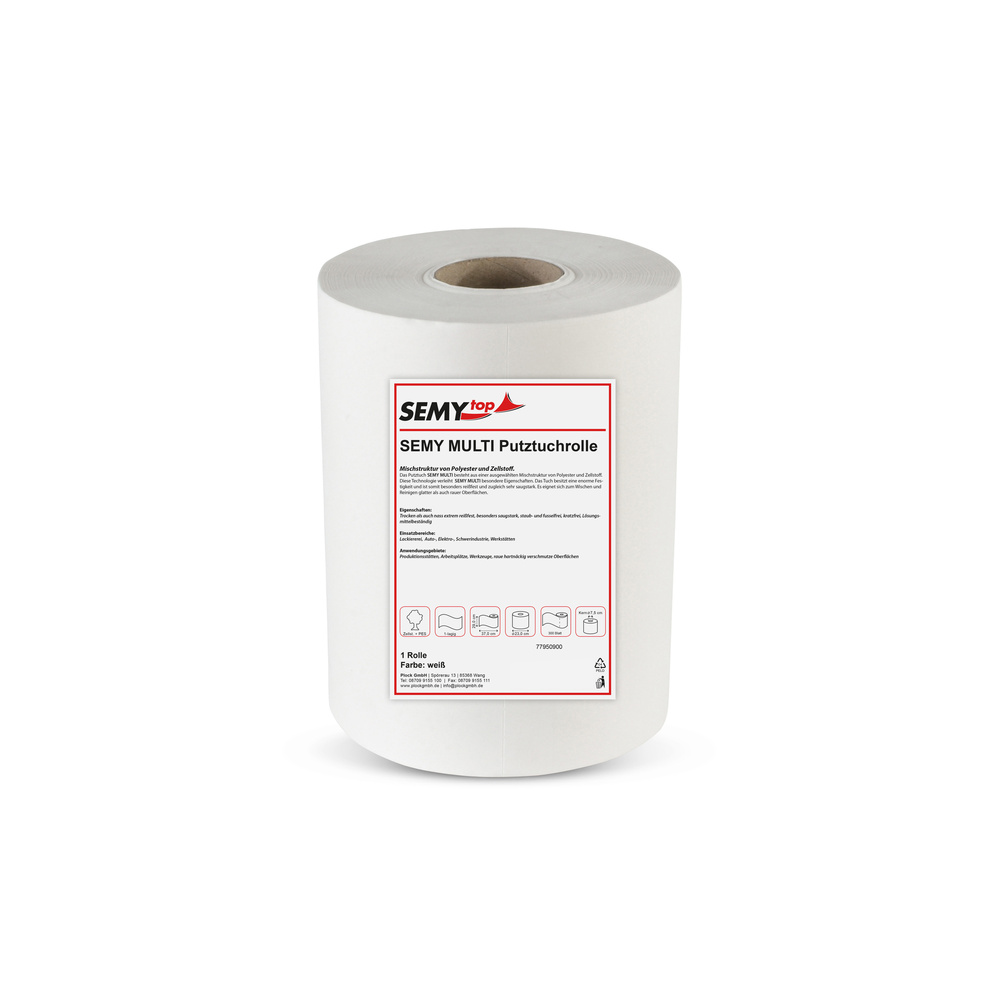 Multi Putztuchrolle 290 mm, weiß, Zellstoff / Polyester - 1 Rolle