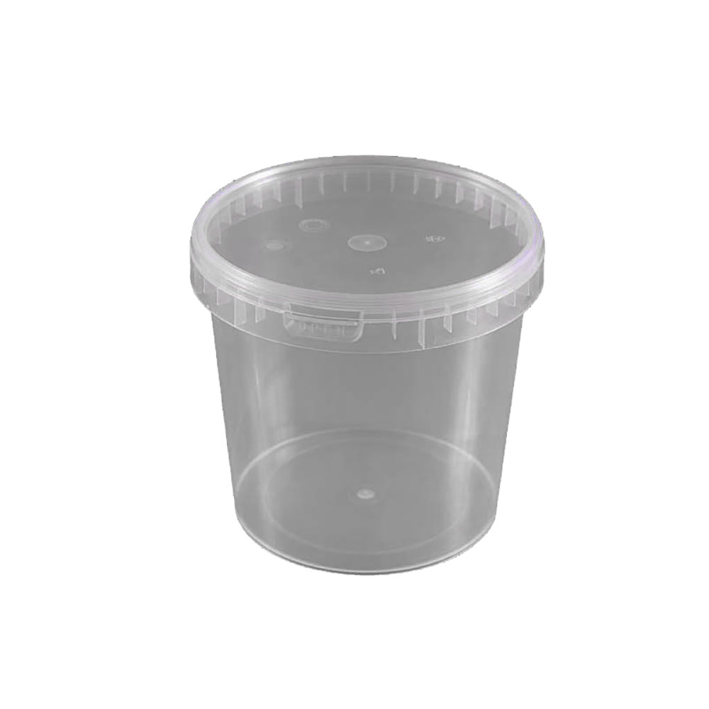 Behälter 520 ml max., Ø  86 x H 115 mm, PP, mit Deckel, Originalitätsverschluss, klar - 430 Stück