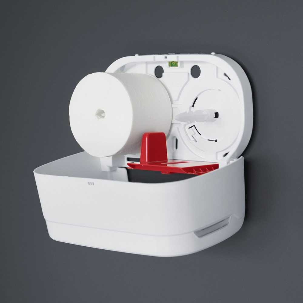 Toilettenpapierspender, für 2 Rollen, weiß matt, Kunststoff - 1 Stück