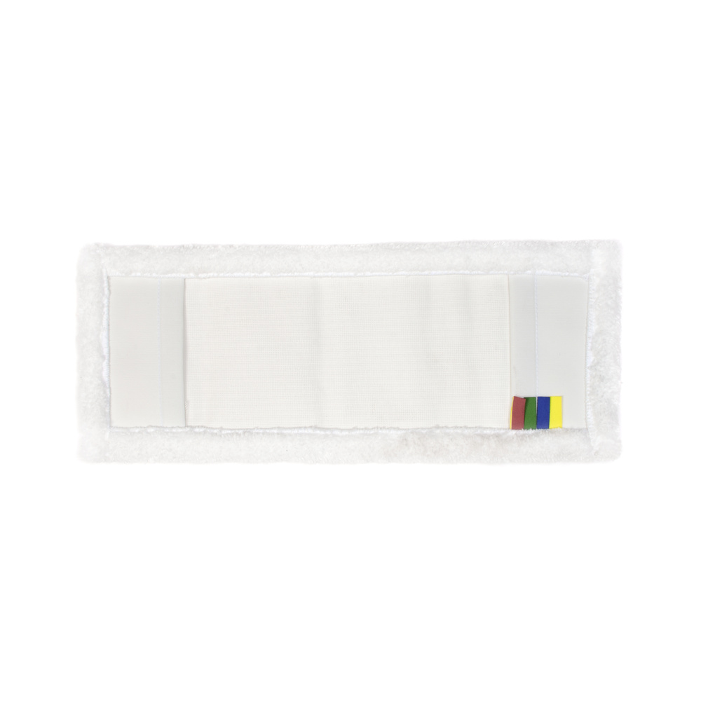 Mikrofaser Wischmopp für Breite 400 mm, weiß, 100 % Polyester - 50 Stück