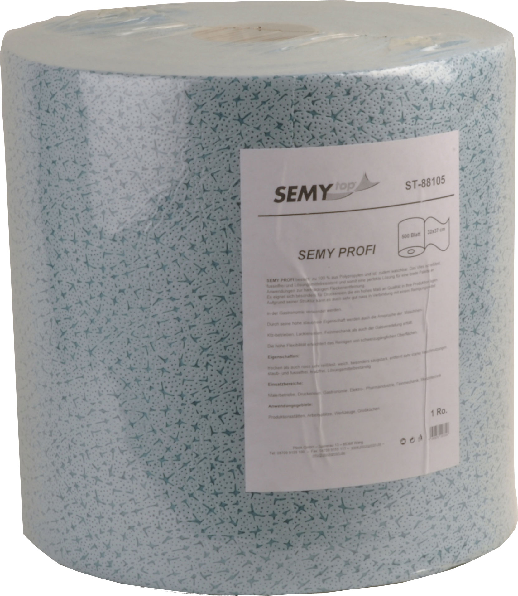 Profi Putztuchrolle Ø 32 cm - 500 Blatt a 29x37 cm, blau (1 Rolle)