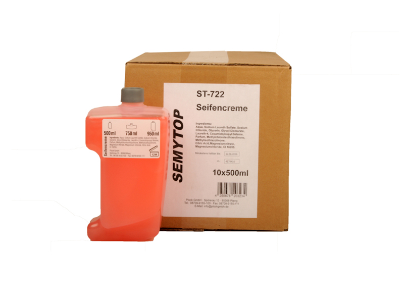 Flüssigseife Cremeseife  in Kartuschen, 500 ml, rosa (12 Stück)