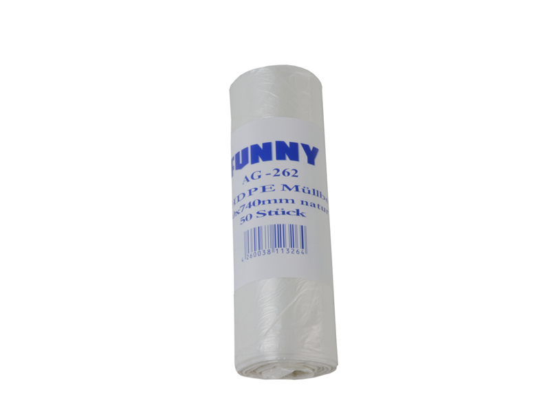 HDPE Müllbeutel 630x740 mm, 60 l, transparent (40x50 Stk.)