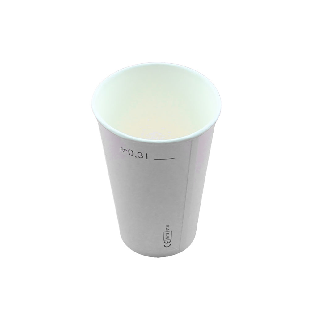 Universalbecher 400 Ø80x118mm 300ml PAP/PE weiß ohne Eichstrich - 2000 Stück