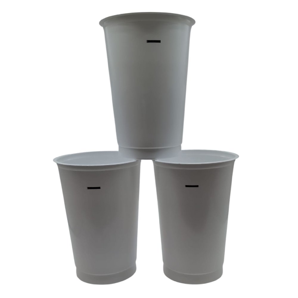 Becher 520, Ø90 x 124, PP, weiß mit Füllstrich - 624 Stück