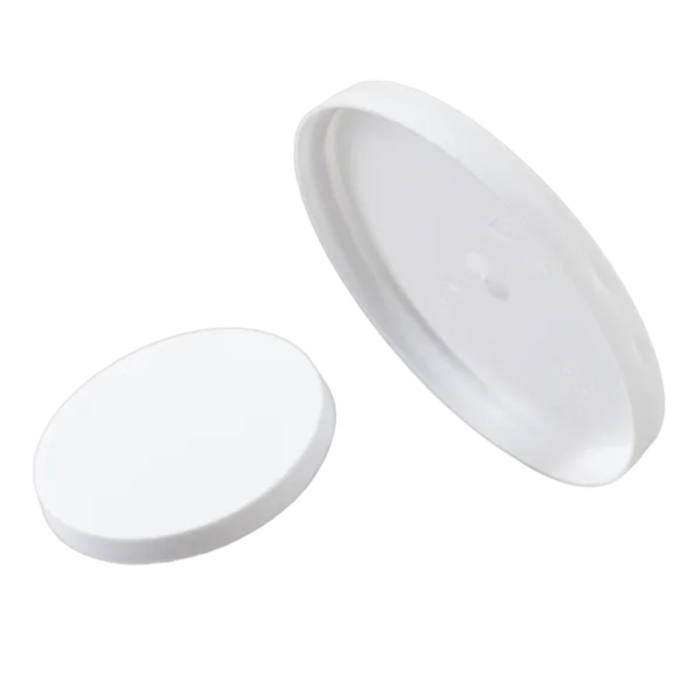 Deckel flach Ø38mm geschlossen PE weiß für Becher - 4000 Stück