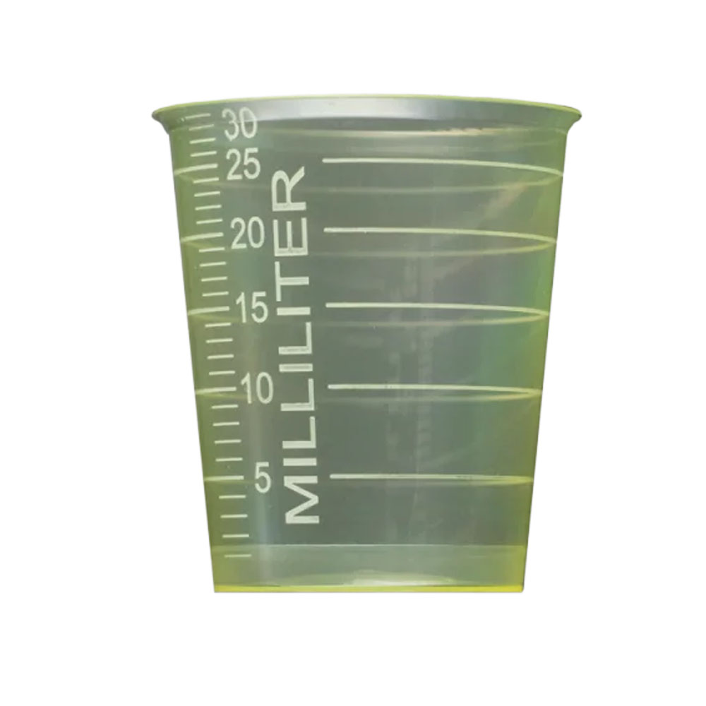 Medizinbecher PP 30ml Ø35x41mm gelb mit Graduierung - 4800 Stück