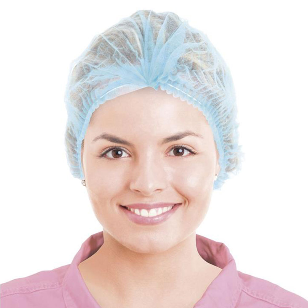 Vlieshaube PP Haarnetz blau