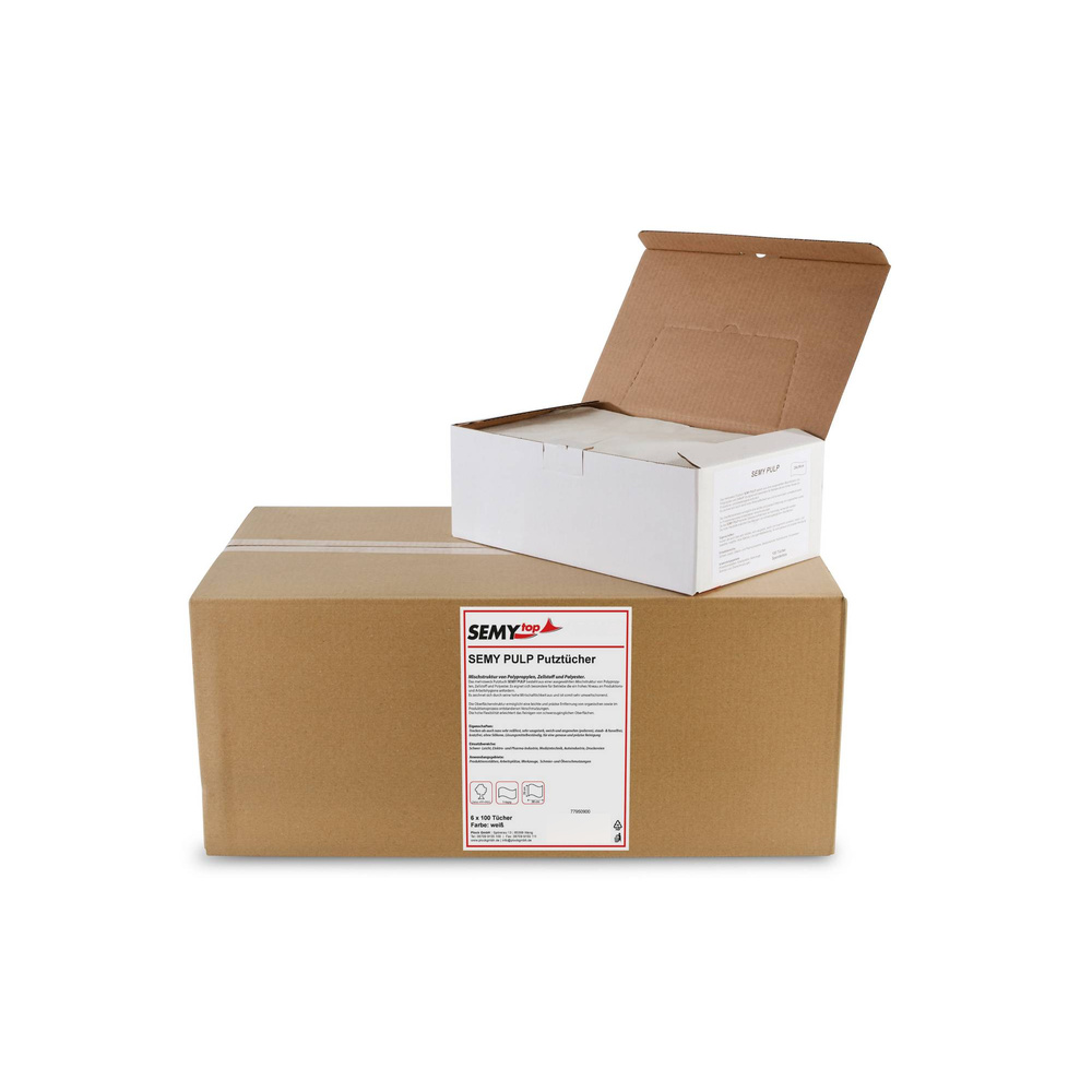 Pulp Tuch in Spenderbox, Polypropylen / Zellstoff - 600 Tücher