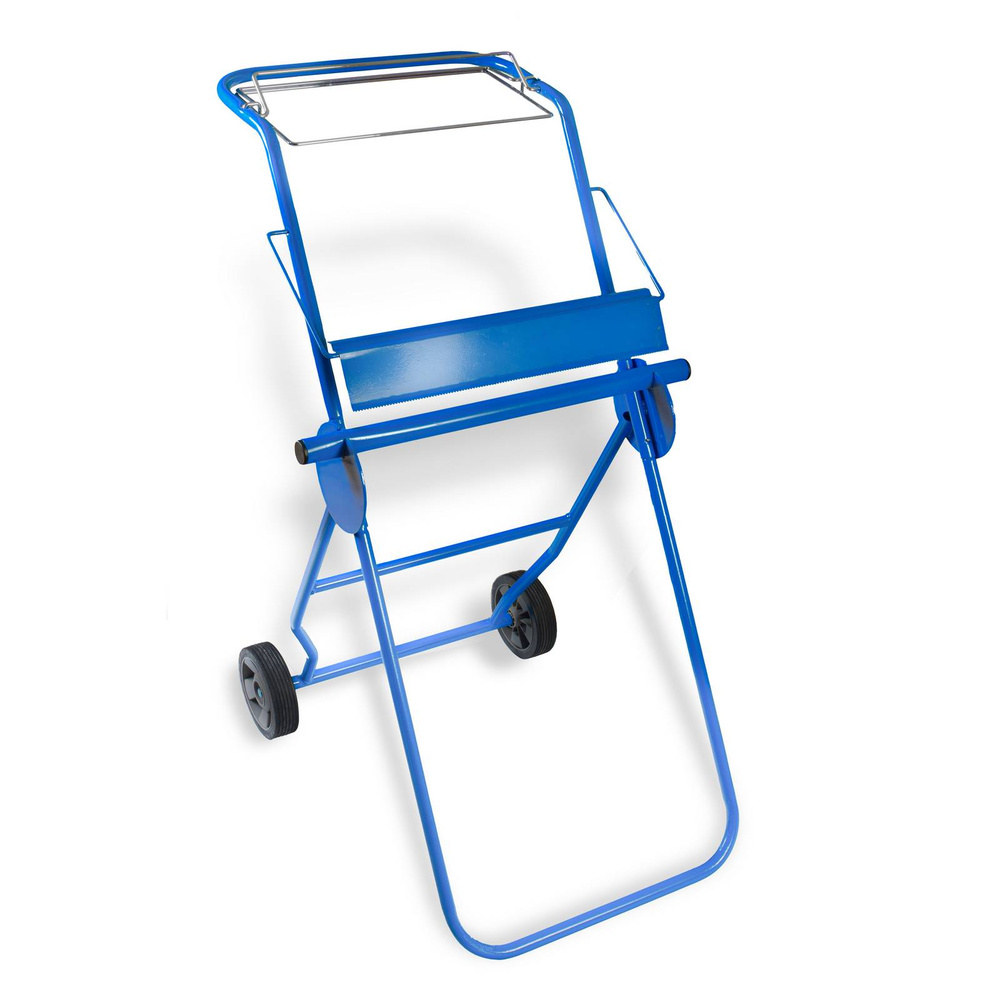 Putzrollen-Spender, Bodenständer, Metall, blau - 1 Stück