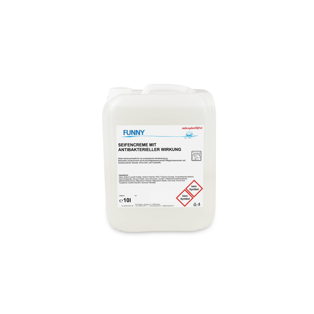 Seifencreme mit antibakterieller Wirkung - 10 Liter