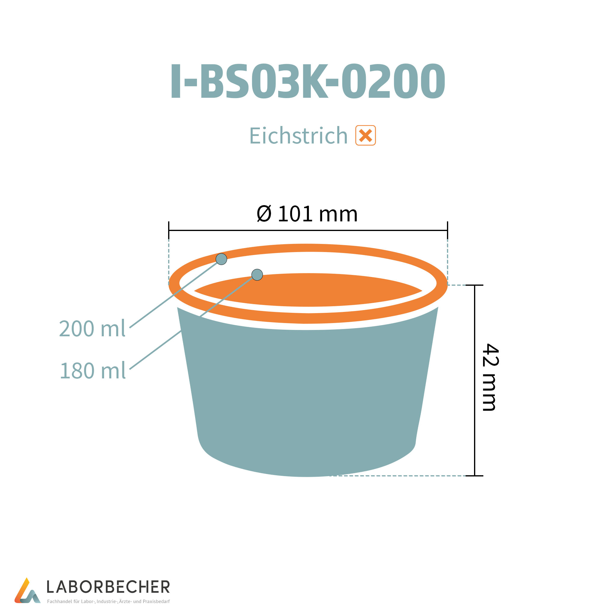 Becher 200, Ø101 x 42, PP, klar - 1000 Stück