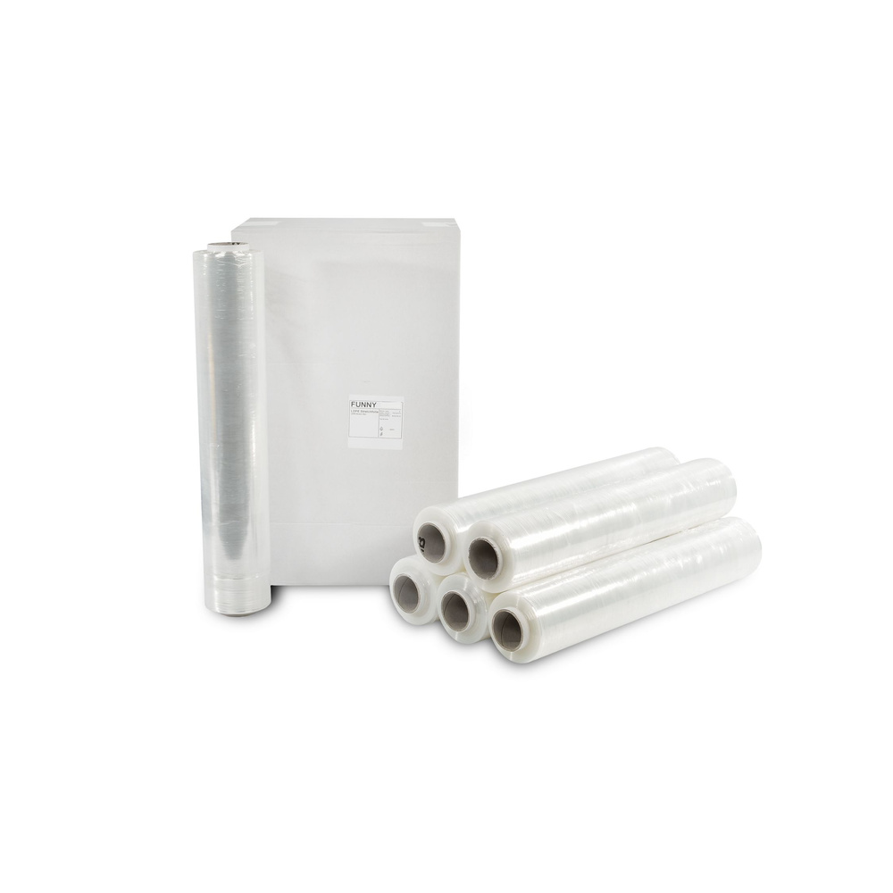 LDPE Stretchfolie 500 mm, transparent - 6 Rollen