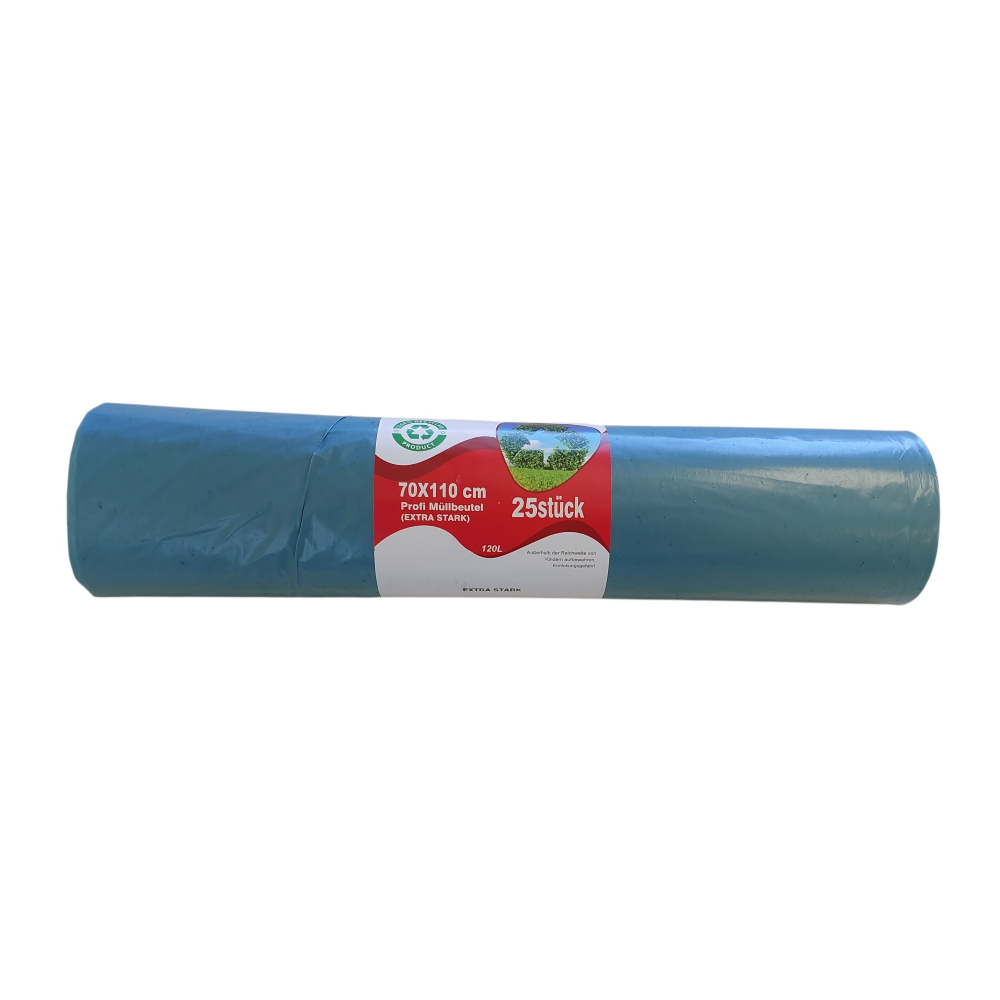 Müllsäcke 120l LDPE 700x1100mm blau Typ 60 - 10 Rollen