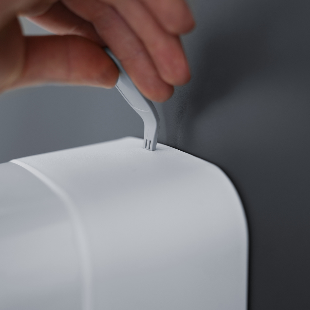 Toilettenpapier Einzelblatt-Spender, Mini, weiß matt, Kunststoff - 1 Stück