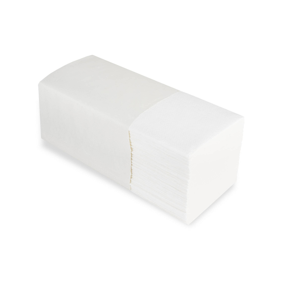 Papierhandtuch, V-Falz, 2-lagig, hochweiß, Zellstoff - 4000 Blatt
