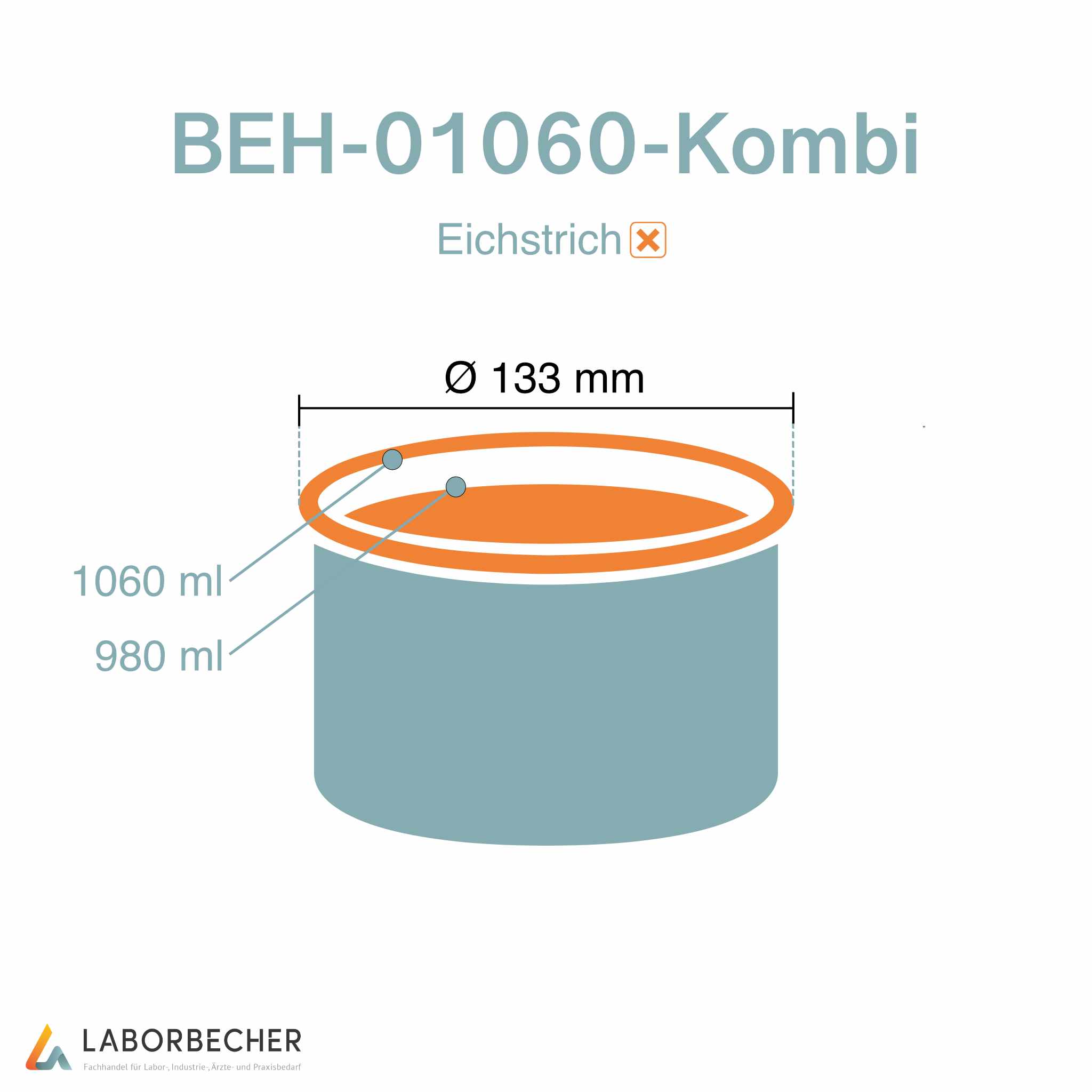 Behälter 1060 ml max., Ø  133 mm, PP, mit Deckel, Originalitätsverschluss, klar - 192 Stück