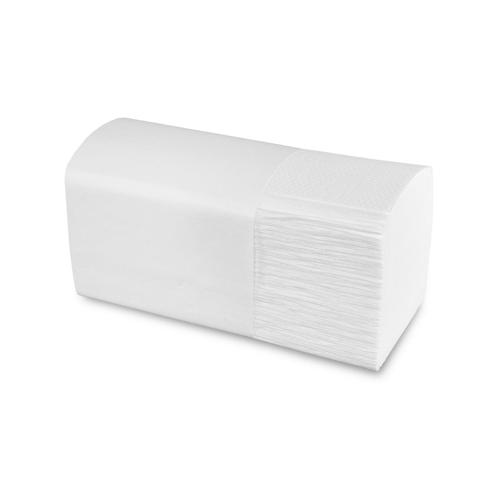 Papierhandtuch, V-Falz, 2-lagig, hochweiß, Zellstoff - 3000 Blatt