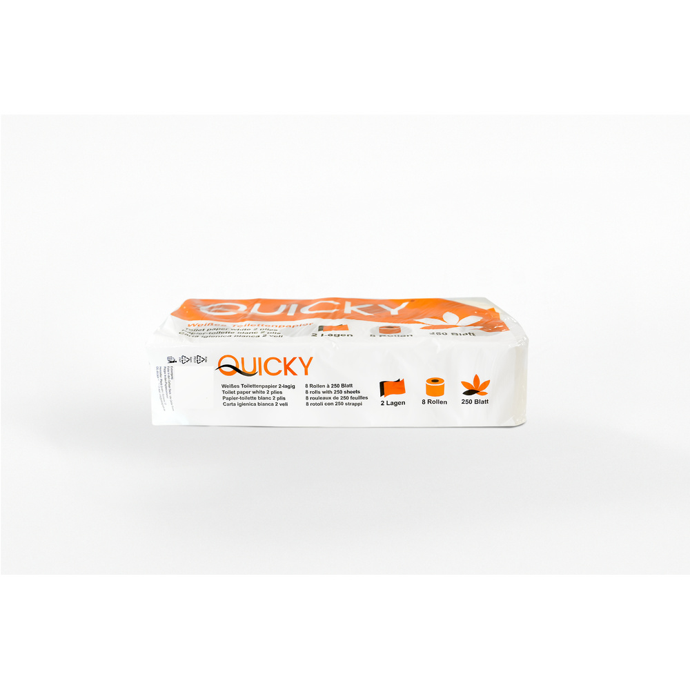 Toilettenpapier 2-lagig, 250 Blatt, Zellstoff - 64 Rollen