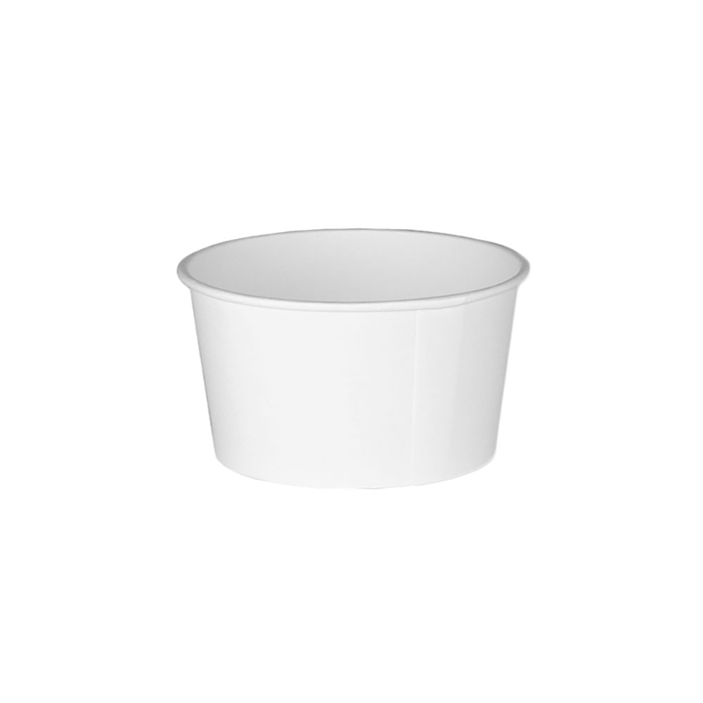 Hartpapierbecher 260 ml max., Ø 92 x H 56 mm, 200 ml, PAP/PE-beschichtet, weiß - 1200 Stück