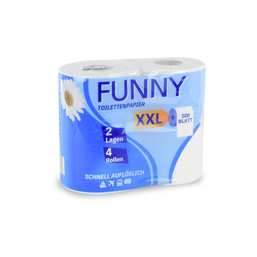 Toilettenpapier 2-lagig, 500 Blatt, Zellstoff - 40 Rollen