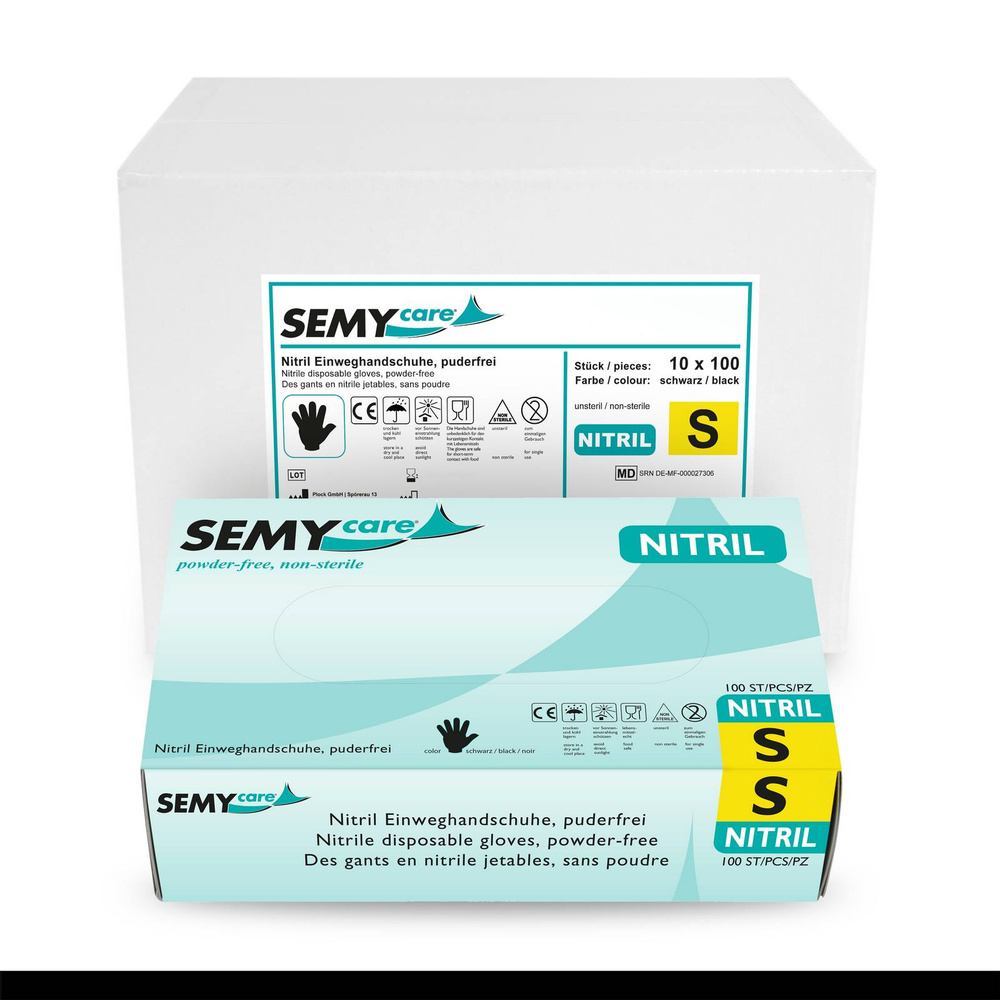 Nitril-Einweghandschuhe, schwarz - 1000 Stück