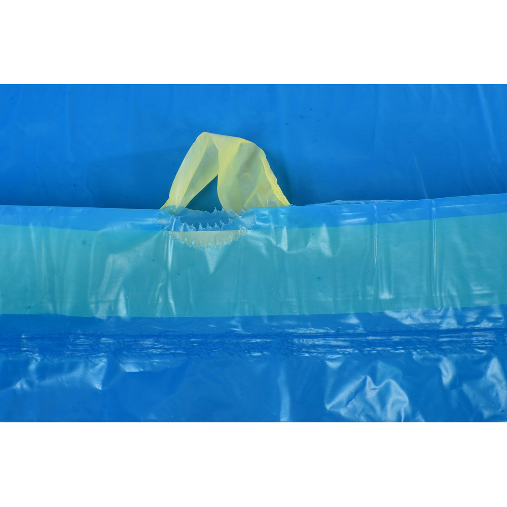 LDPE-Regenerat Zugbandsäcke, blau, - 10 Rollen