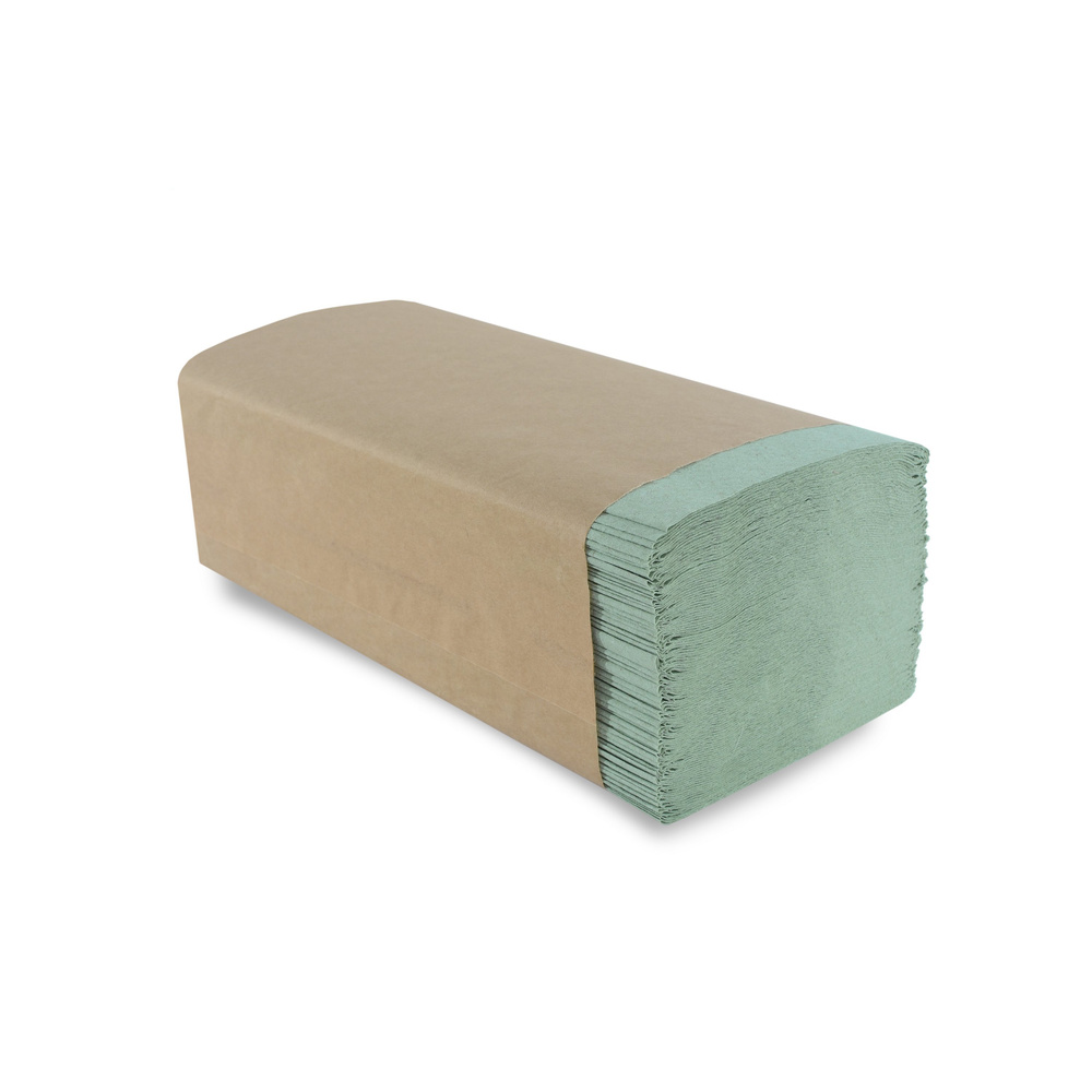 Papierhandtuch, V-Falz, 1-lagig, recycling grün, Recyclingpapier - 4000 Blatt