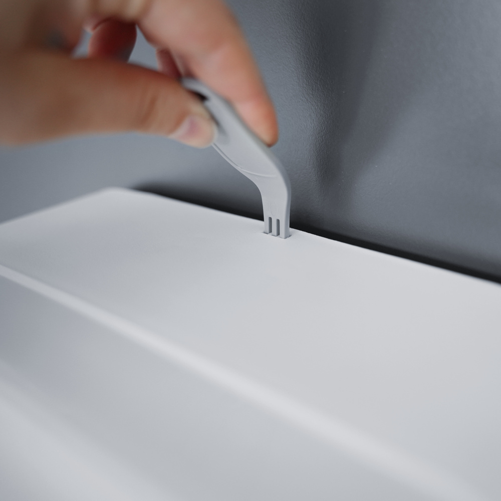 Toilettenpapierspender, für 2 Rollen, weiß matt, Kunststoff - 1 Stück