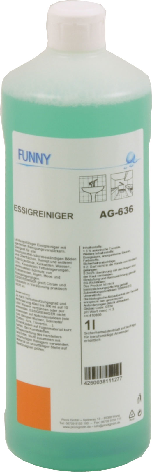 Essigreiniger mild kalklösend phosphatfrei
