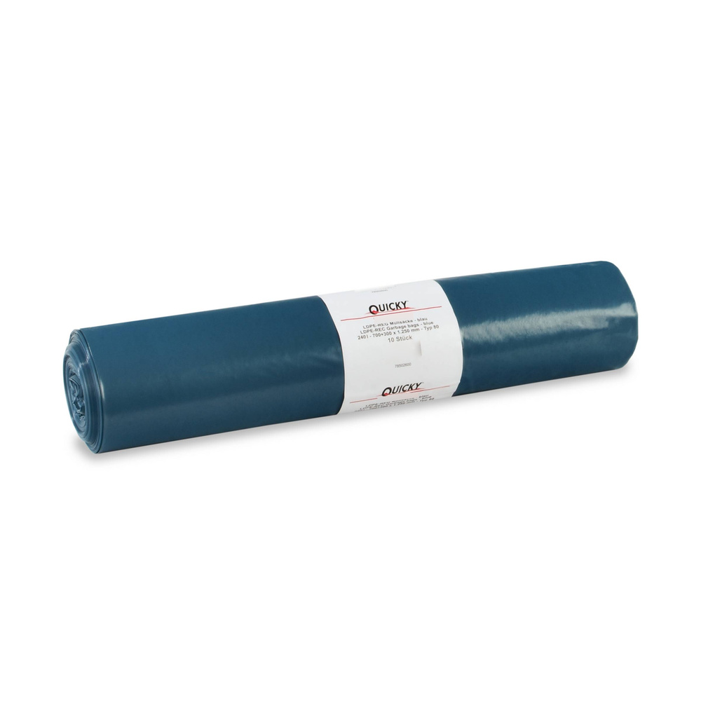 LDPE-Regenerat Müllsäcke, blau - 10 Rollen
