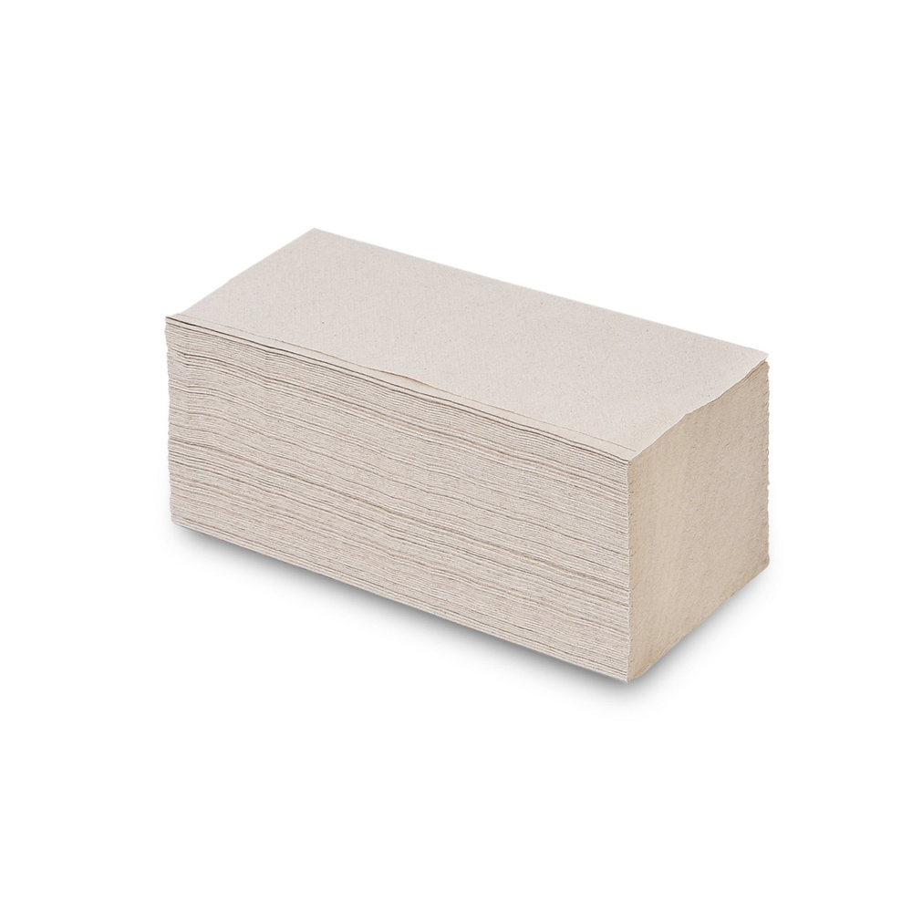 Papierhandtuch, V-Falz, 1-lagig, recycling natur, Recyclingpapier - 5000 Blatt